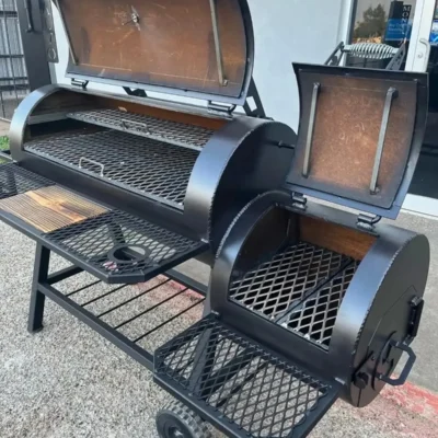 120 Gallon Custom Traditional Offset Smoker by Montalvo Pits