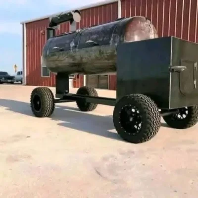 150 Gallon Offset Smoker (Folding Stack on Beadlock Wheels)