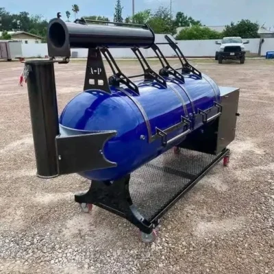 250 Gallon Offset Smoker (Royal Blue by A-P Pits)