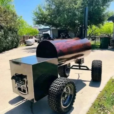 Custom Off-Road Offset Smoker (Mirror-Polished Firebox)