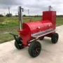 PRO-MOD 30" x 72" Offset Smoker with Warmer Box - Cardinal Red